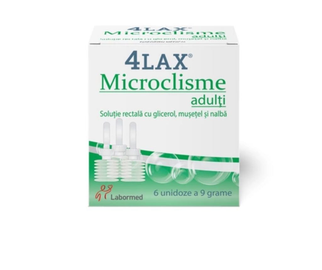 4Lax Microclisme adulti, 6 unidoze x 9 g, Labormed