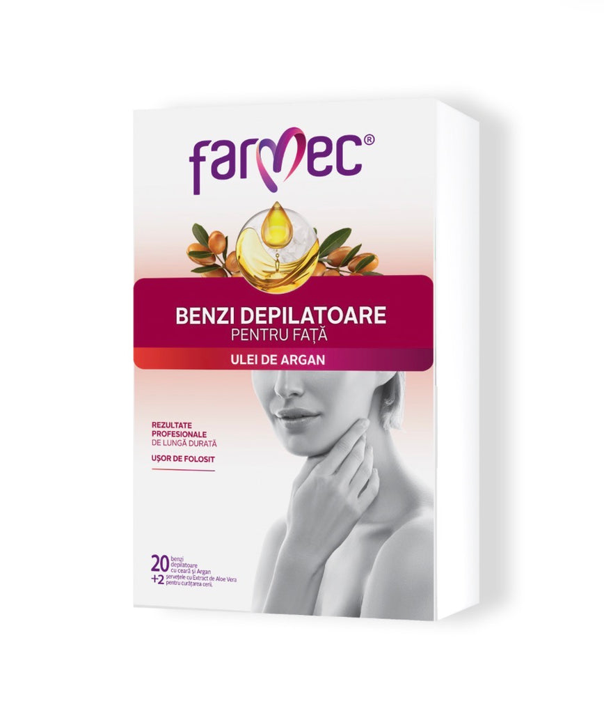 FARMEC BENZI DEPILATOARE PENTRU FATA CU ARGAN X 20 BUC