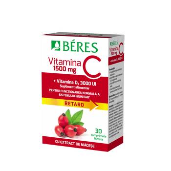 BERES VITAMINA C 1500MG + VITAMINA D3 3000UI X30CPR