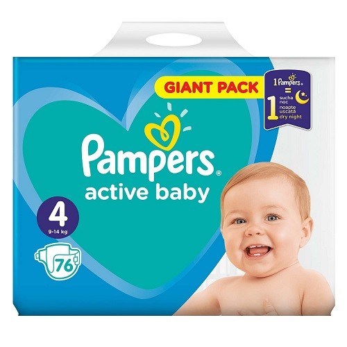 PAMPERS NR 4 ACTIVE BABY 76 BUC