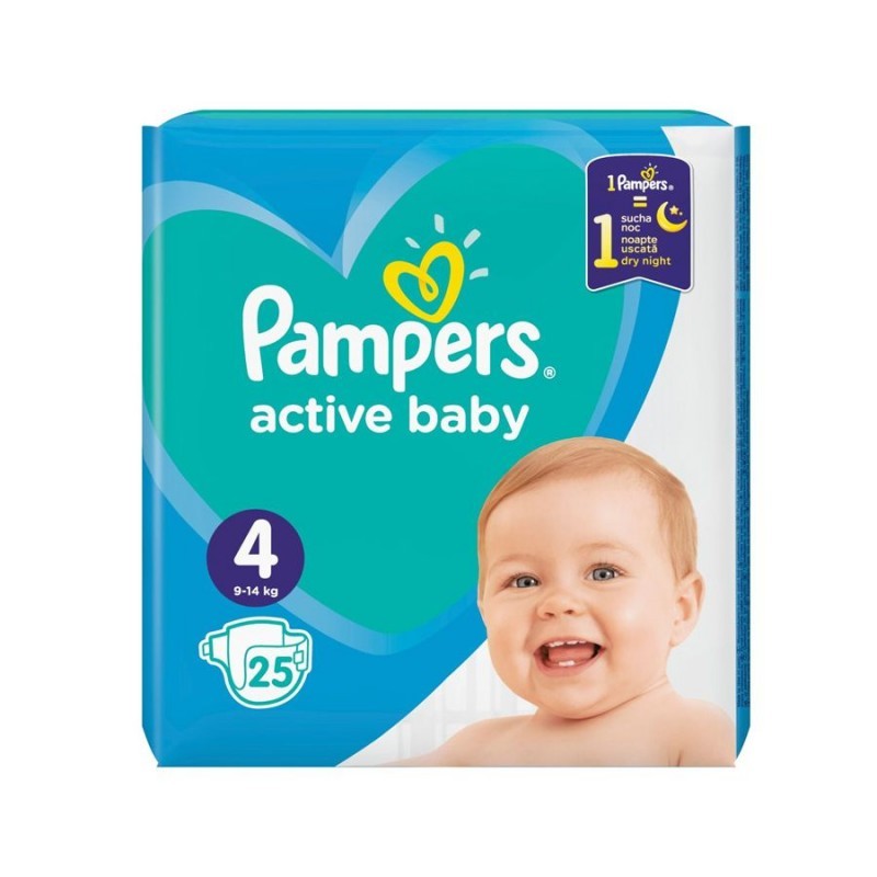 PAMPERS NR 4 ACT BABY 8-14 KG 25 BUC