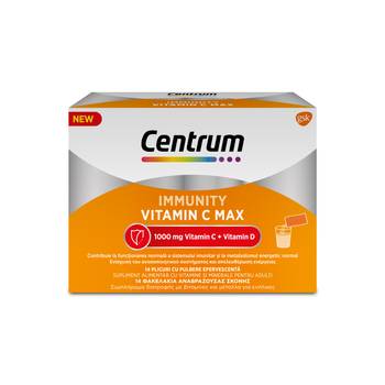CENTRUM IMMUNITY VITAMIN C MAX + D + ZINC X 14 PLICURI