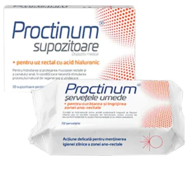 ZDROVIT PROCTINUM SET SUPOZITOARE+SERVETELE