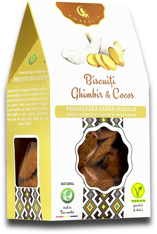 Biscuiți Ghimbir & Cocos - 150 g