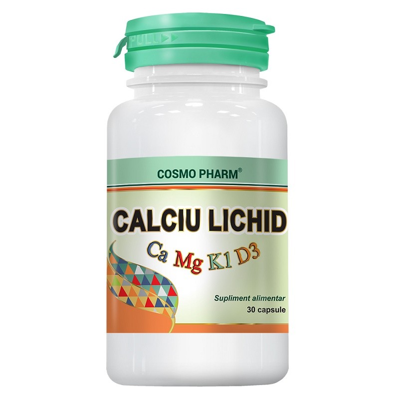 CALCIU LICHID X 30 CPS COSMO PHARM