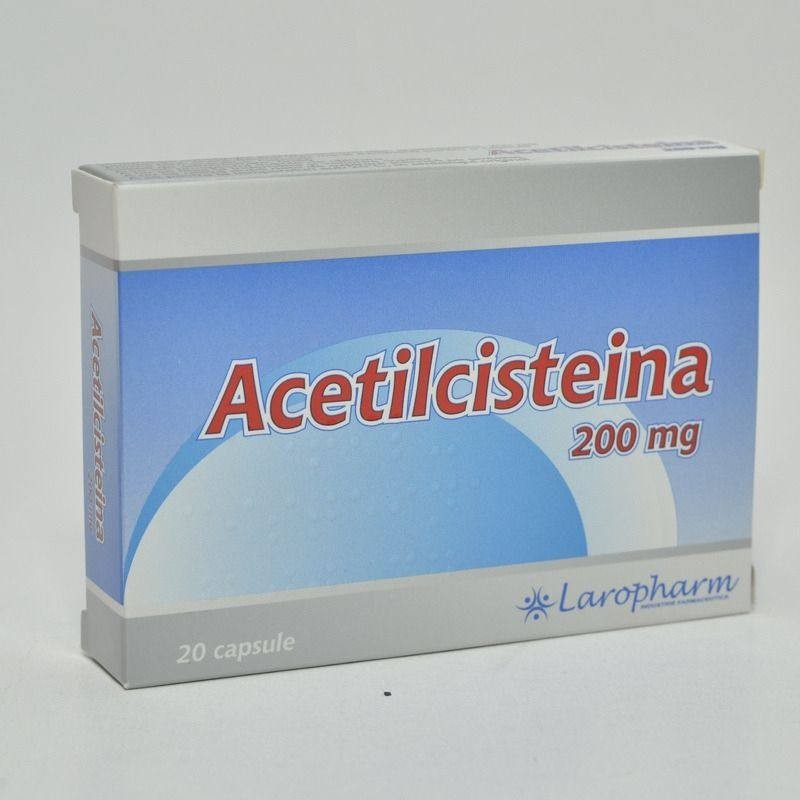 ACETILCISTEINA 200 MG 20 CAPSULE LAROPHARM