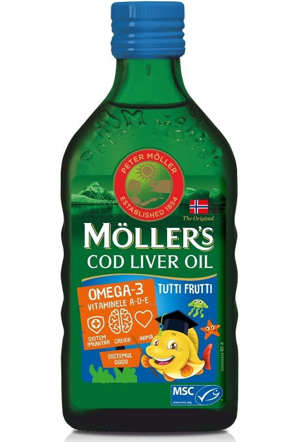 MOLLERS COD LIVER OMEGA 3 TUTTI FRUTI 250 ML